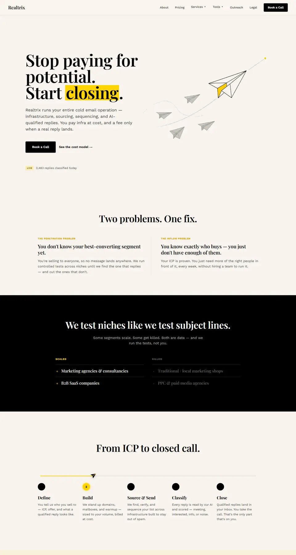 Realtrix website screenshot